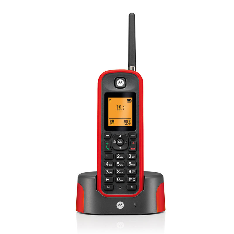 摩托羅拉（Motorola） O202C 電話機 遠距離數字無繩套裝 橙色背光電話簿中英文顯示菜單可擴展 無線座機 （紅色）_http://lucerna.cn/img/sp/764/030434cc-b636-4888-8121-0b5dfa425656.jpg