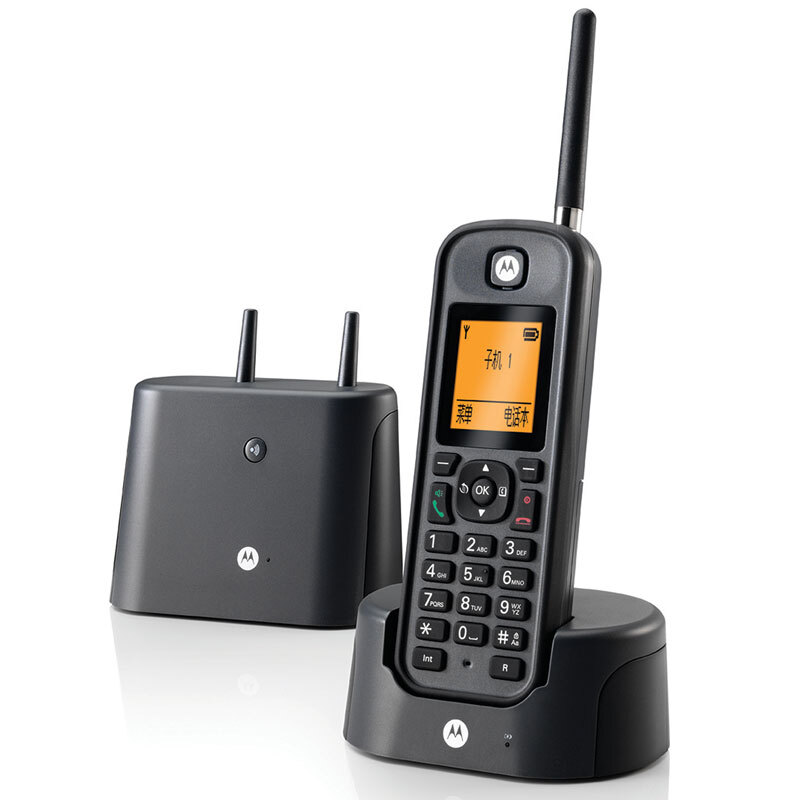 摩托羅拉（Motorola） O202C 電話機(jī) 遠(yuǎn)距離數(shù)字無繩套裝 橙色背光電話簿中英文顯示菜單可擴(kuò)展 無線座機(jī) （黑色）_http://lucerna.cn/img/sp/764/8011e20f-3b13-4e7e-81c1-8239d2189f35.jpg