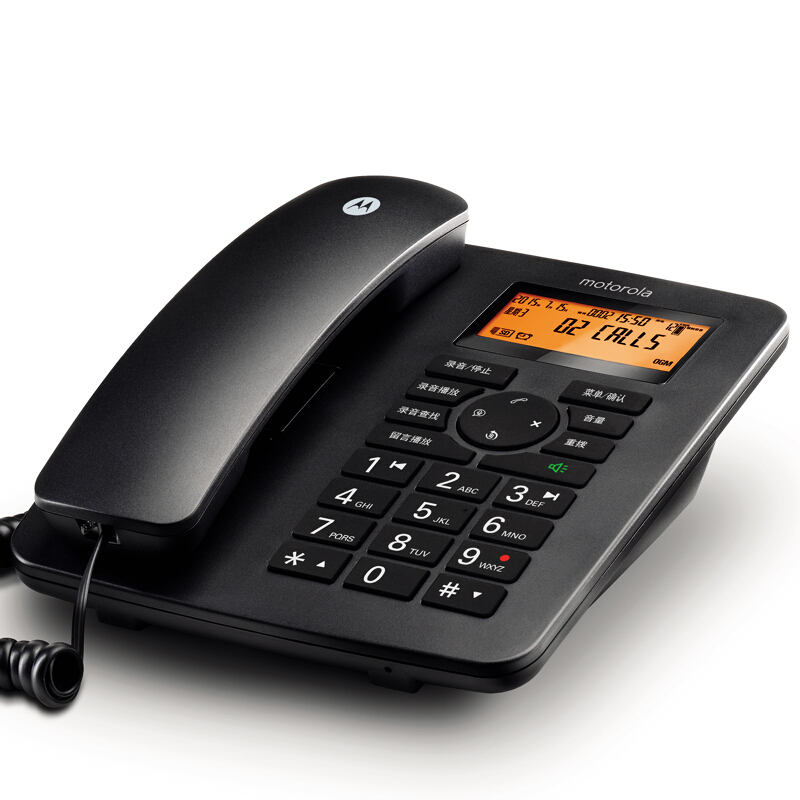 摩托羅拉（Motorola） CT111C 智能自動(dòng)/手動(dòng)插卡錄音電話機(jī)座機(jī)商務(wù)客服電話呼叫中心家用辦公固定座機(jī) （黑色）_http://lucerna.cn/img/sp/766/921bad81-8b40-4557-a1e0-d9a4eb8c814f.jpg