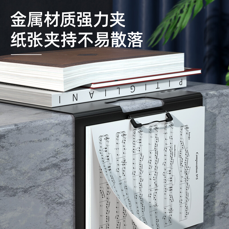 得力(deli)A4橫式折頁(yè)板夾會(huì)議夾 64512深灰_http://lucerna.cn/newimg/C202208/1661935136425.jpg