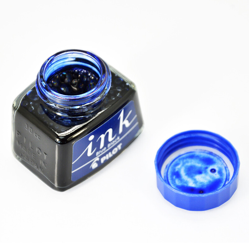 百樂（PILOT）非碳素墨水 不堵筆鋼筆墨水30ml 藍黑INK-30-BB_http://lucerna.cn/newimg/C202209/1662541080611.jpg