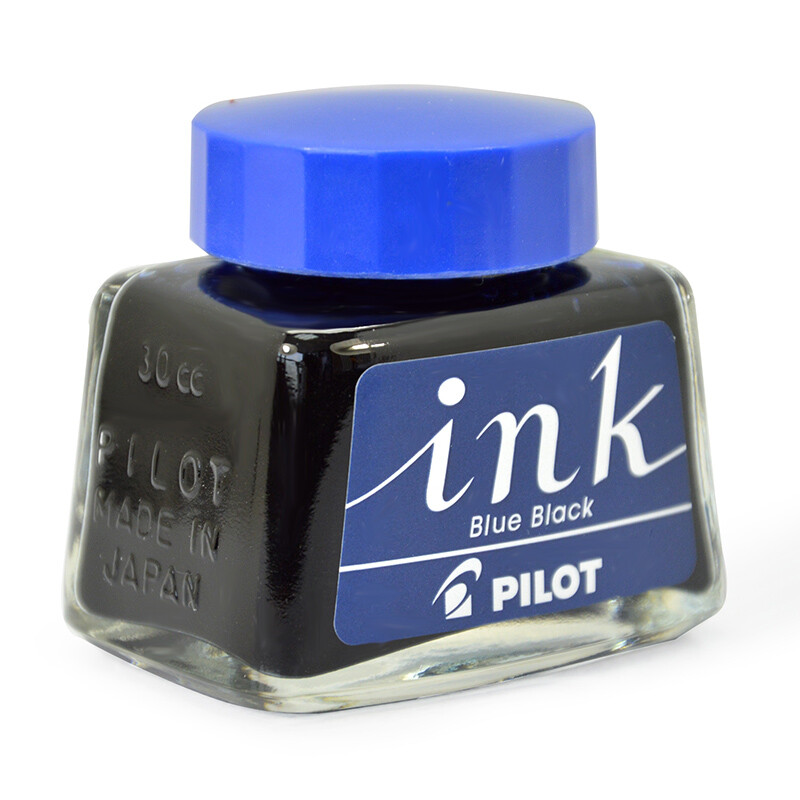 百樂（PILOT）非碳素墨水 不堵筆鋼筆墨水30ml 藍黑INK-30-BB_http://lucerna.cn/newimg/C202209/1662541080660.jpg