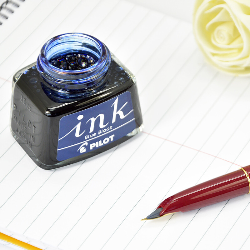 百樂（PILOT）非碳素墨水 不堵筆鋼筆墨水30ml 藍黑INK-30-BB_http://lucerna.cn/newimg/C202209/1662541080795.jpg