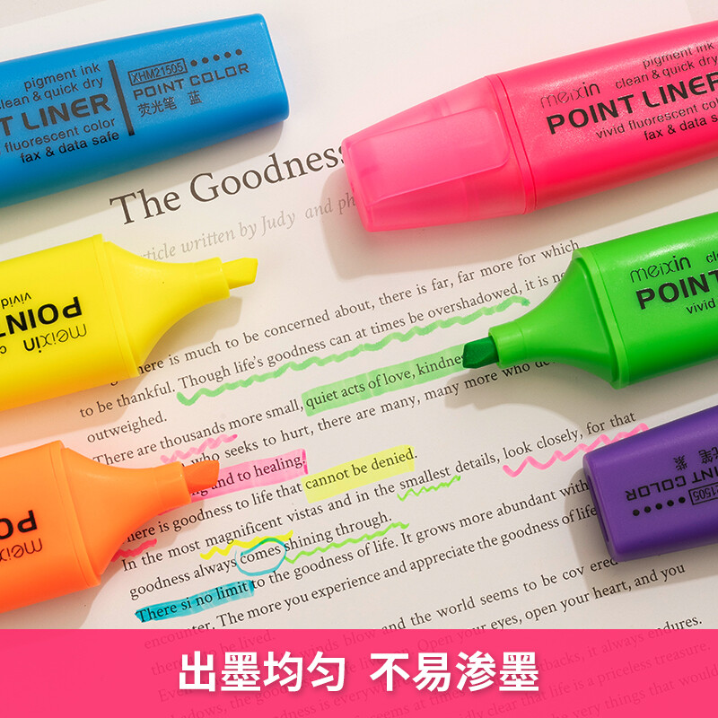 晨光(M&G)文具6色熒光筆 醒目重點標記筆 6支/盒XHM21505_http://lucerna.cn/newimg/C202210/1666771599818.jpg