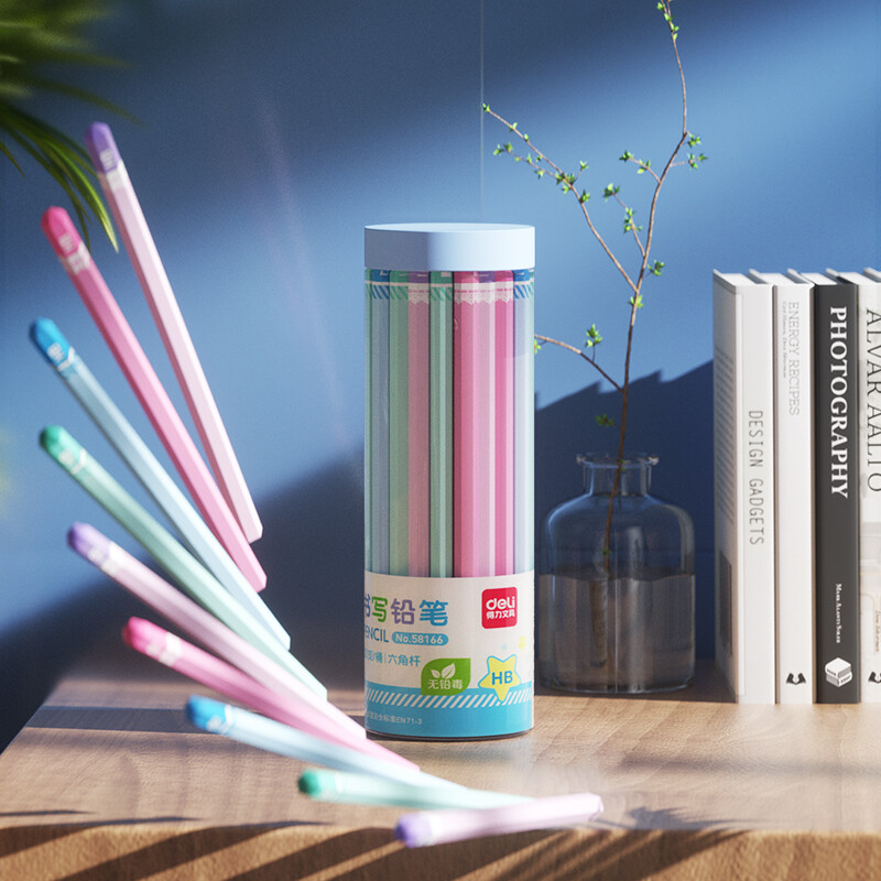 得力(deli)30支桶裝HB學(xué)生六角桿鉛筆素描繪畫筆木質(zhì)兒童書寫鉛筆 58166_http://lucerna.cn/newimg/C202210/1666854088602.jpg