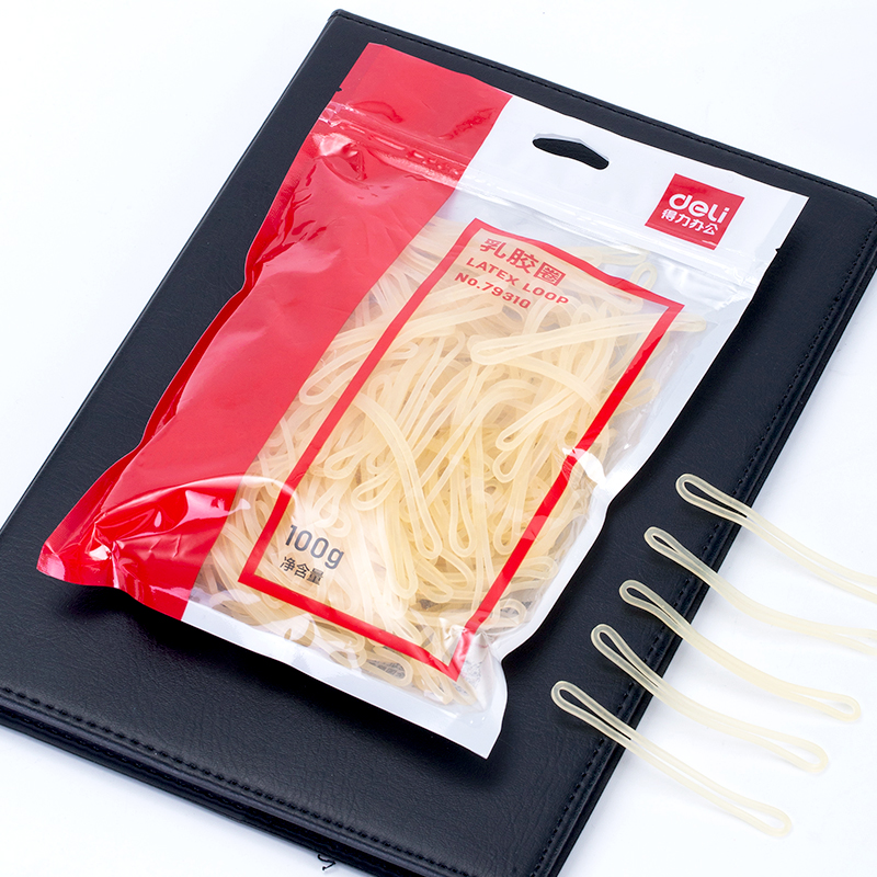 得力(deli)100g耐用橡皮筋/乳膠圈/橡皮圈/捆扎膠圈 辦公用品 79310_http://lucerna.cn/newimg/C202212/1672391046348.jpg