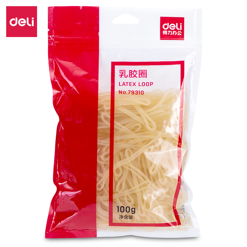 得力(deli)100g耐用橡皮筋/乳膠圈/橡皮圈/捆扎膠圈 辦公用品 79310_http://lucerna.cn/newimg/C202212/1672391046488.jpg