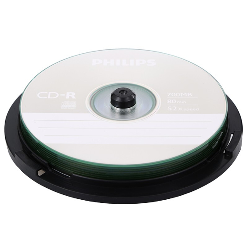 飛利浦（PHILIPS）CD-R光盤/刻錄盤 52速700M 桶裝10片_http://lucerna.cn/newimg/C202301/1672734006826.jpg