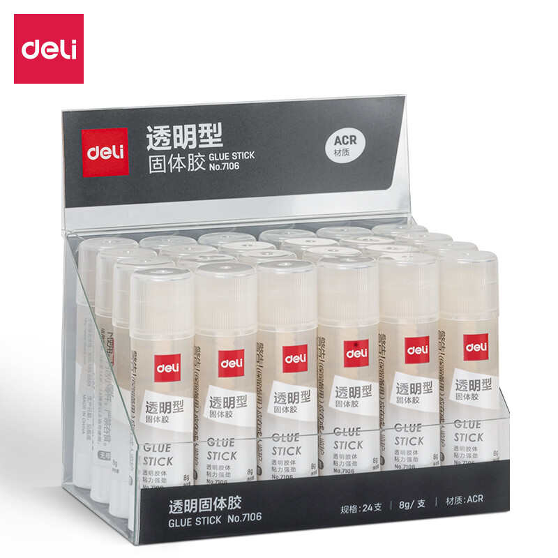 得力(deli)8g透明色ACR固體膠水24支裝 7106_http://lucerna.cn/newimg/C202303/1679649239185.jpg