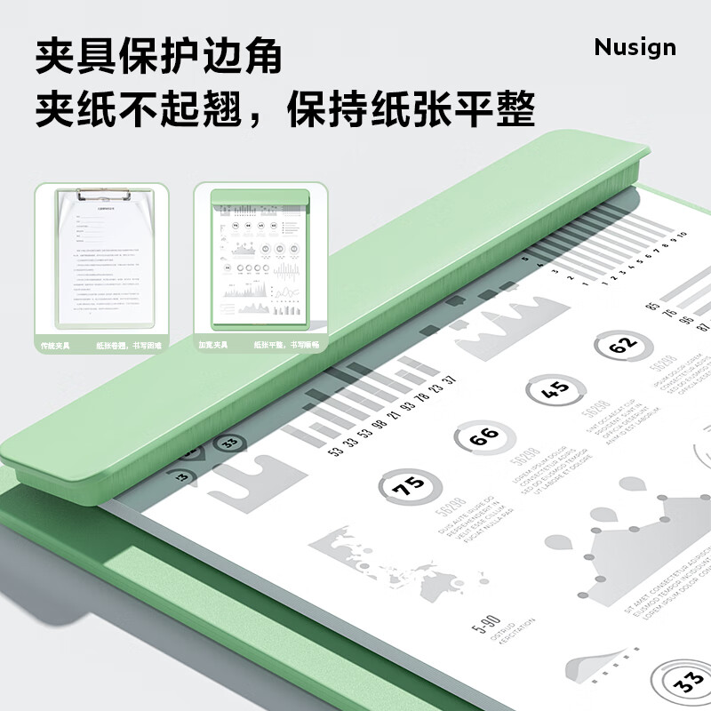 得力(deli)A4 PP板夾 加寬資料夾 巖井綠 NS501_http://lucerna.cn/newimg/C202310/1698022336364.jpg